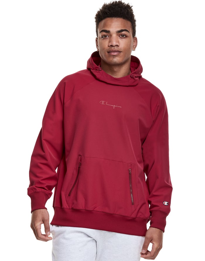 Champion Mens Hoodie NZ - Defender Series Dark Red ( 7049-VQBIX )